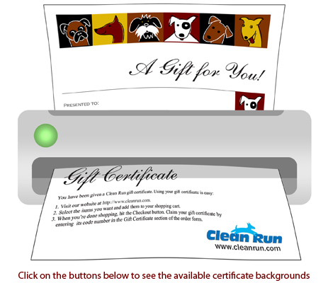 Gift Certificate Print Your Own Certificate Clean Run